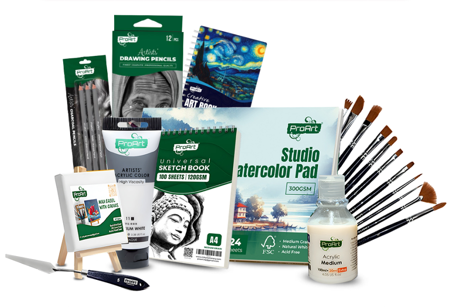ProArt Artists Drawing Pencils, a 12-pack of graphite pencils for drawing.